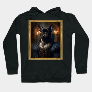 Black French Bulldog - Medieval French Princess Hoodie